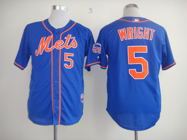 Men New York Mets 5 Wright Blue orange MLB Jerseys